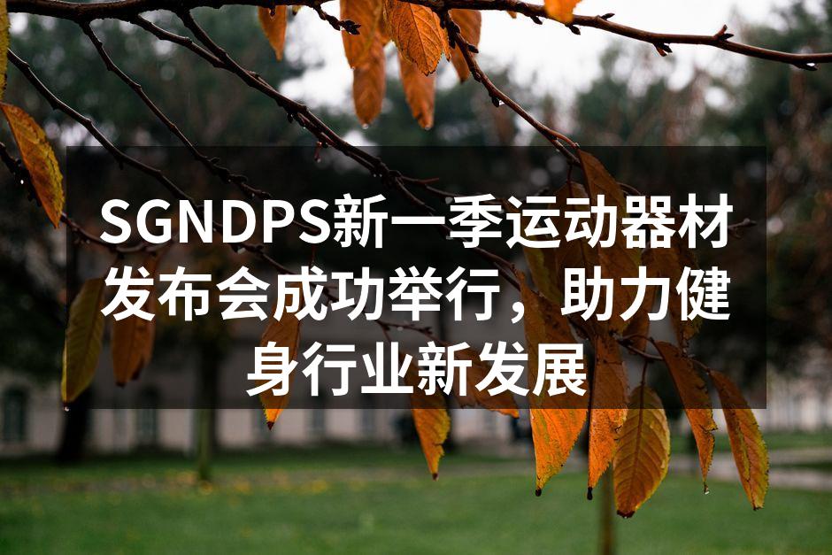 SGNDPS新款运动器材展示